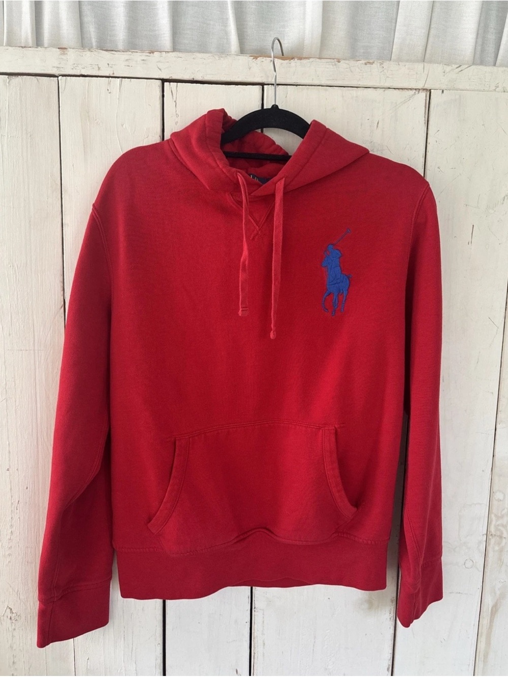 Polo Ralph Lauren Pony Fleece Hoodie Sweatshirt 3 Red Men’s Medium Pullover